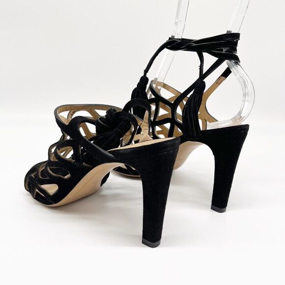 CHLOE Kendal Black Caged Tassel Sandals - Picture 4 of 14